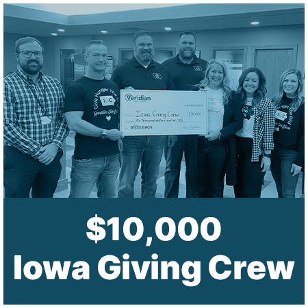 $10,000 awarded to Iowa Giving Crew