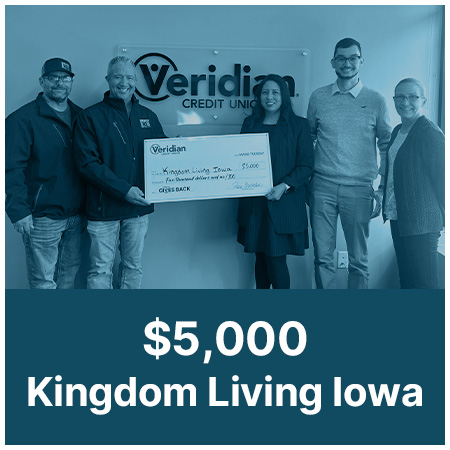 $5,000 awarded to Kingdom Living Iowa